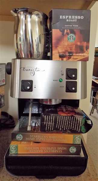Starbucks Barista Home Espresso Machine - Like New with VHS Instruction Videos