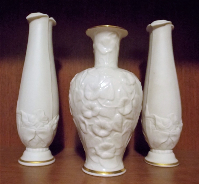 3 Pieces of Lenox - 2 are Lenox Heritage Collection Vases 8 1/2" tall 