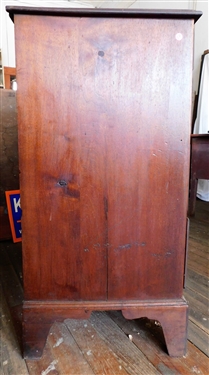 Walnut 2 Over 3 Drawer Chest - 40 1/2 tall 37 by 21 - Dovetailed Drawers - 2 Board Back and Sides