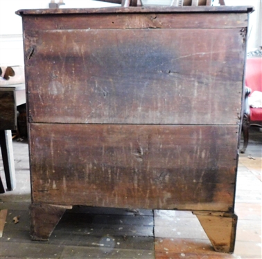Walnut 2 Over 3 Drawer Chest - 40 1/2 tall 37 by 21 - Dovetailed Drawers - 2 Board Back and Sides