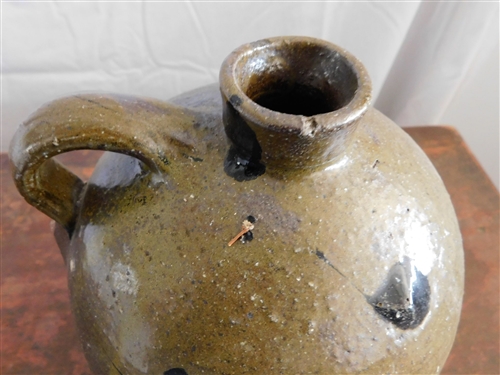 Western North Carolina Pottery Jug - 10 1/2 tall Tiny Chip on Lip 