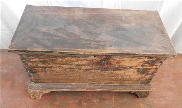 Miniature Chest - Dovetailed Case - 10 1/4 tall 17 by 7 1/2 - Rat Damage to Back 