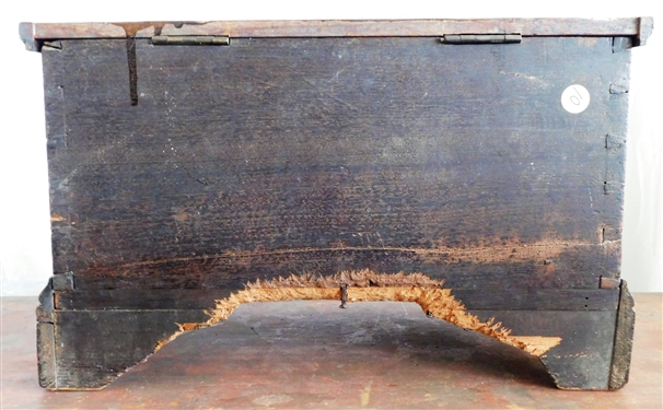 Miniature Chest - Dovetailed Case - 10 1/4 tall 17 by 7 1/2 - Rat Damage to Back 