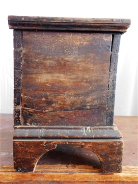 Miniature Chest - Dovetailed Case - 10 1/4 tall 17 by 7 1/2 - Rat Damage to Back 