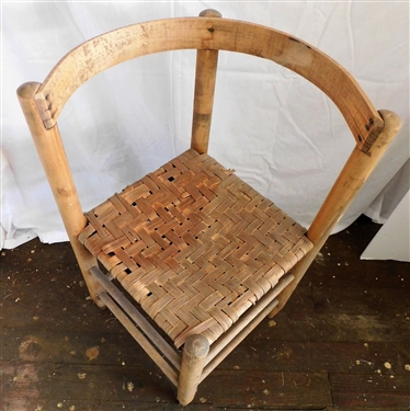 Primitive Corner Chair - Oak Split Bottom - 27 Tall