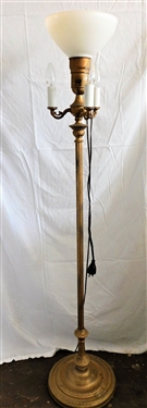 4 Light Floor Lamp with Glass Shade - 62 tall 