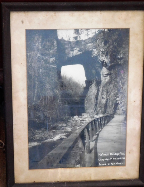 Natural Bridge VA Photograph by Frank C. Shriver - Framed and Matted - Frame Measures 18" by 14"