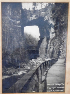 Natural Bridge VA Photograph by Frank C. Shriver - Framed and Matted - Frame Measures 18 by 14