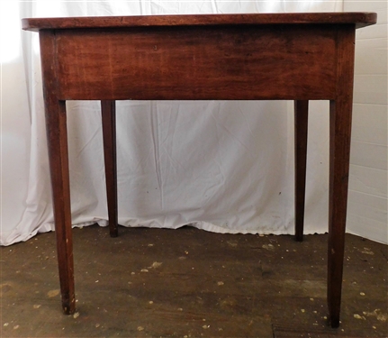 Beautiful Grain Painted 2 Drawer Tapered Leg Table - 29 1/2 tall 32 by 19  1/2