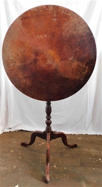 Tall Spider Leg Tilt Top Table - 31 1/2 tall 25 Across - One Leg Has Repair 