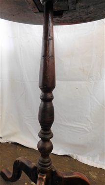 Tall Spider Leg Tilt Top Table - 31 1/2 tall 25 Across - One Leg Has Repair 