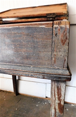 Pine Lift Top Desk with Lock - 35 1/2 tall 25 by 25