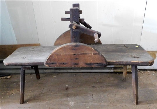 Primitive Wood Laundry Wringer - 27 tall 40 by 14