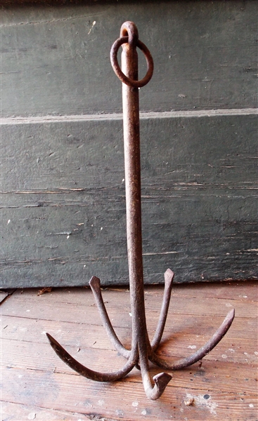 Large Iron Grab Hook - Measures 25" tall 14" Across