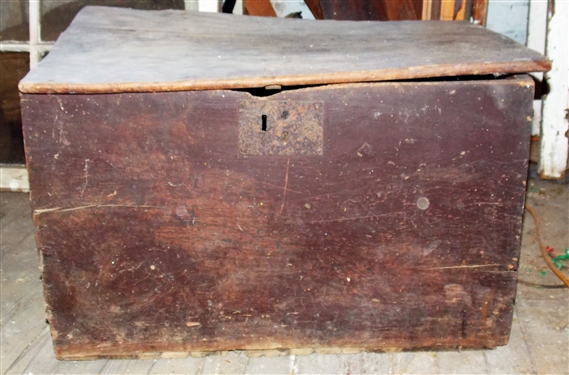 Walnut 1 Board Top Box - Hinges Need To Be Attached - Box Measures 15 1/2 Tall 25 1/2 by 18