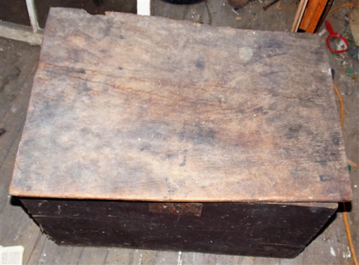 Walnut 1 Board Top Box - Hinges Need To Be Attached - Box Measures 15 1/2 Tall 25 1/2 by 18