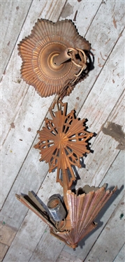 Art Deco Hanging Light Fixture  - Missing 3 Glass Panels