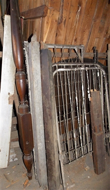 Beds, Mail Box, Iron Baby Crib, Wood Pieces, Etc. 