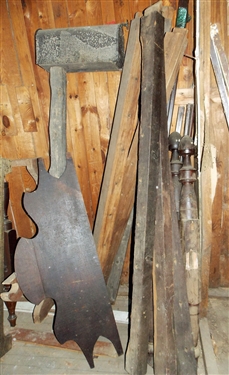 Beds, Mail Box, Iron Baby Crib, Wood Pieces, Etc. 