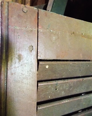 4 Pegged Shutters with Hardware - Painted Red - Each Measures 64 by 21 3/4