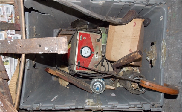 3 Boxes including Hardware, Saw, Hammer, Hand Tools, Metal Pieces, Etc.