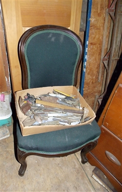 Chair, 2 Pine Paneled Doors, Snow Sled, Flatware, Drawer - Marble Not Included 