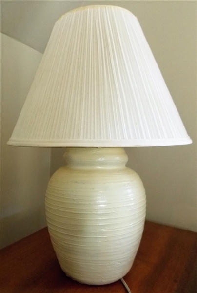 Art Pottery Table Lamp - Measures 19 1/2" Overall Height - Base Mesures 10"