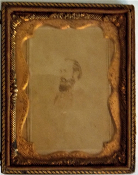 CDV Card of General Stonewall Jackson in Case - Case Measures 4 3/4" by 3 3/4"