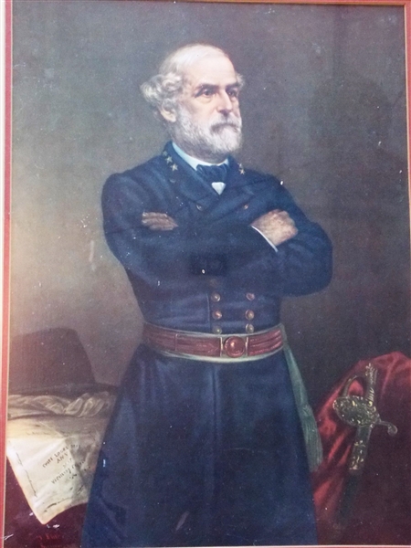 Robert E. Lee Print Nicely Framed and Matted - Frame Measures 28" by 22"