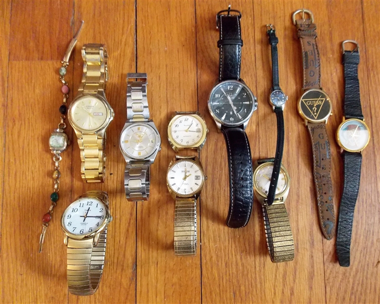 Lot of Watches including Waltham, Bulova, Guess, Etc. 