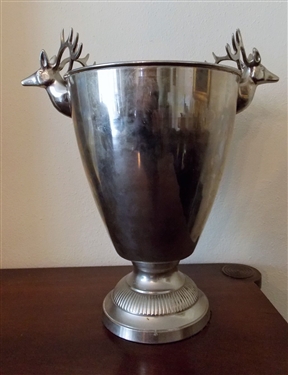 Champagne Bucket with Stag Heads - Measures 13" tall 8" Across