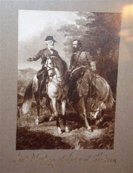 "Last Meeting of Lee and Jackson" Print - Framed and Matted - Frame Measures 11" by 8 3/4"