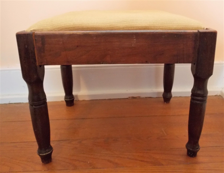 Turned Leg Foot Stool - 12" tall 15" by 13"