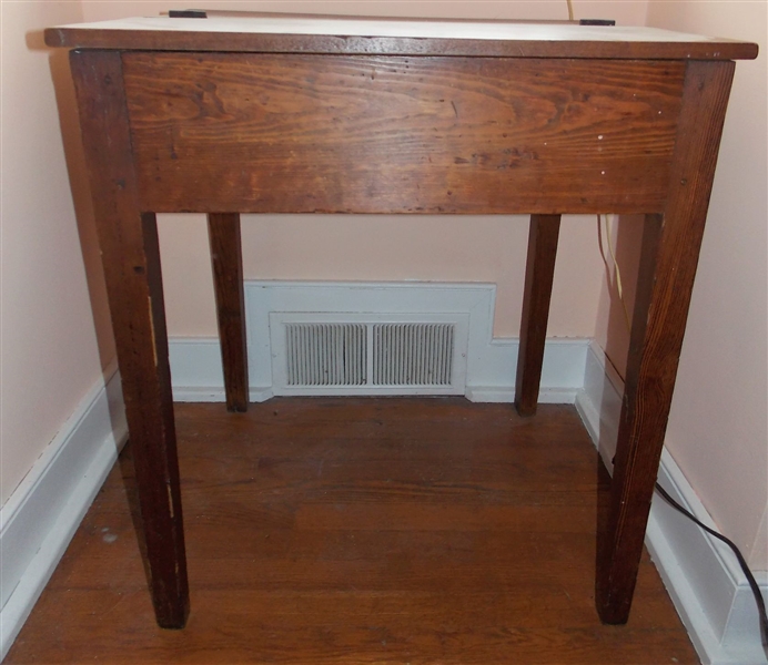 Country Made Pine Pegged Lift Top Desk - Measures 29" tall 25 1/2" by 21"