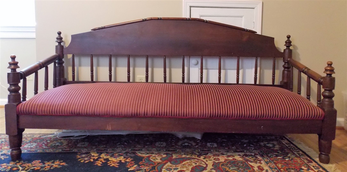 Walnut Pegged Day Bed - Original Finish - Measures 35" Tall 73" by 23"