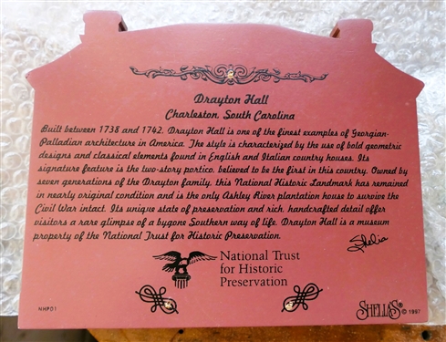 4 - Shelia's Houses - Drayton Hall- Charleston, SC, Oatlands, Leesburg, VA, Inman House, York, SC, and Montpelier, Orange, VA