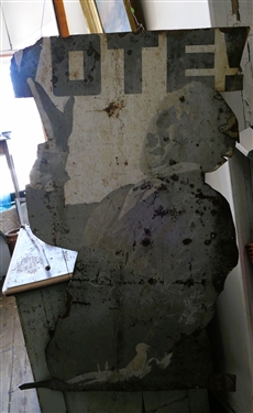 Metal Vote Sign - Measures 43 1/2 by 23 
