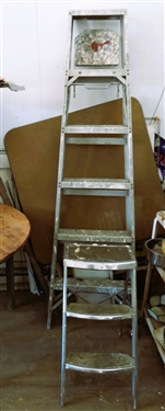 Folding Card Stool, Aluminum Ladder, and Folding Step Stool 