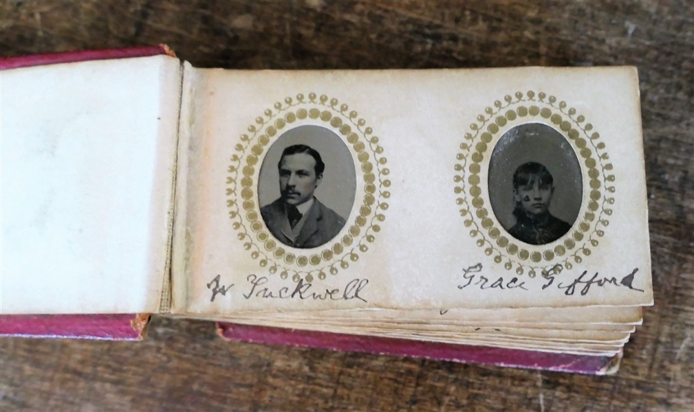 Album of Miniature Tin Types - 48 in Total - Each Identified