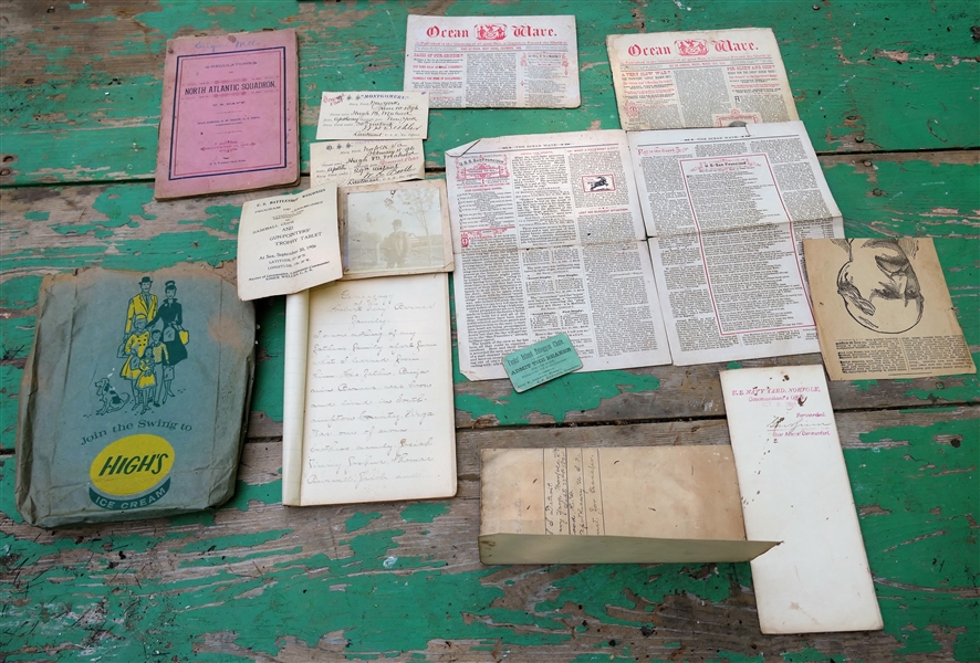 Lot of Paper and Ephemera -Including Letters From Dr. Mahood, and Other Military Letters 