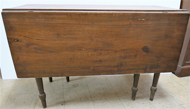 Walnut Sheraton Drop Leaf Table - Measures 28 1/2" tall 44" by 18" Each Leaf Measures 16"