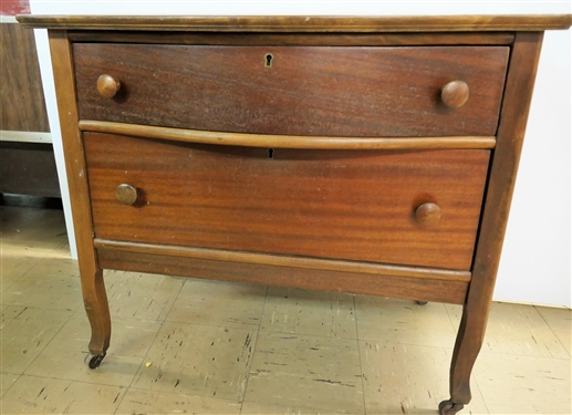 2 Drawer Low Chest - Measures 27 1/2" tall 32" by 19 1/2" 