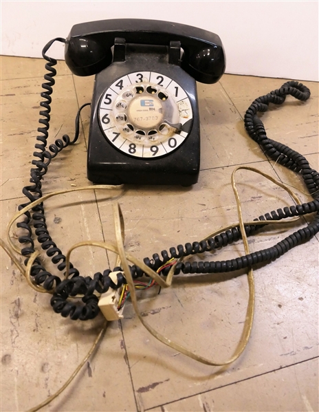 Centel Rotary Dial Phone with Large Numbers - Some Damage to Numbers 