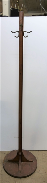 Wood Coat Rack - Measures 65" Tall 