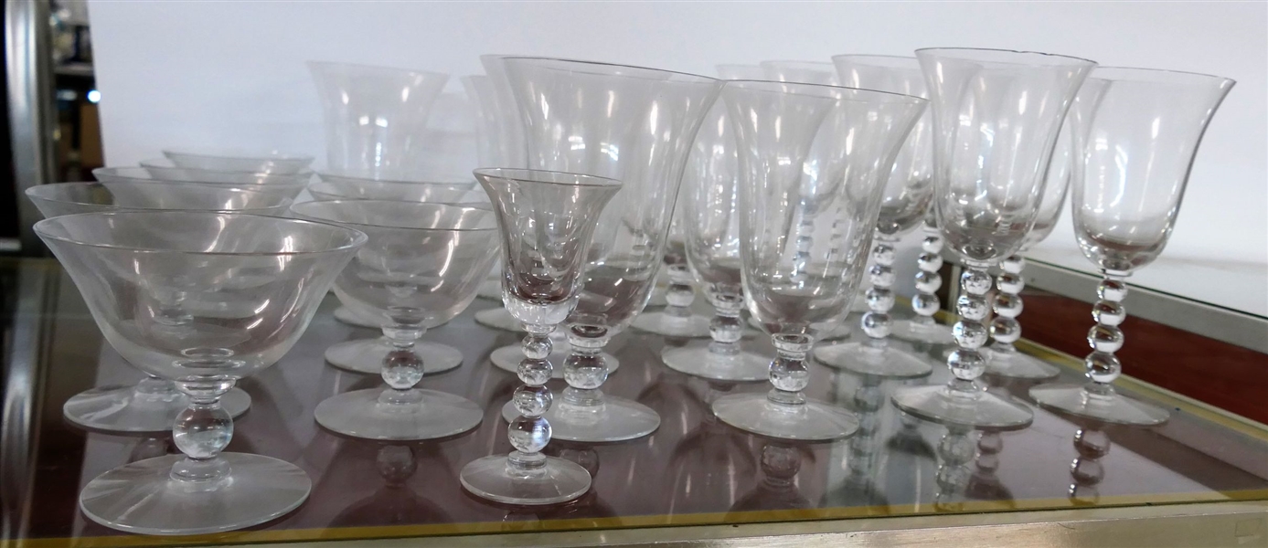 26 Pieces of Candlewick Crystal including 8 - 7 1/2" Goblets, 9 - 6 3/4" and 8 - 3 1/2" Sherbets