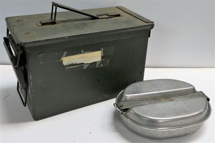 Metal Ammo Can and Tin Lunch Kit