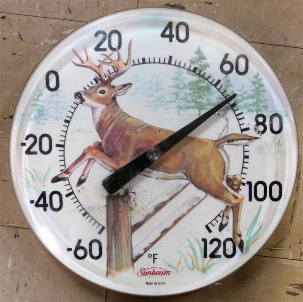 Sunbeam Running Deer Thermometer - 12" Across