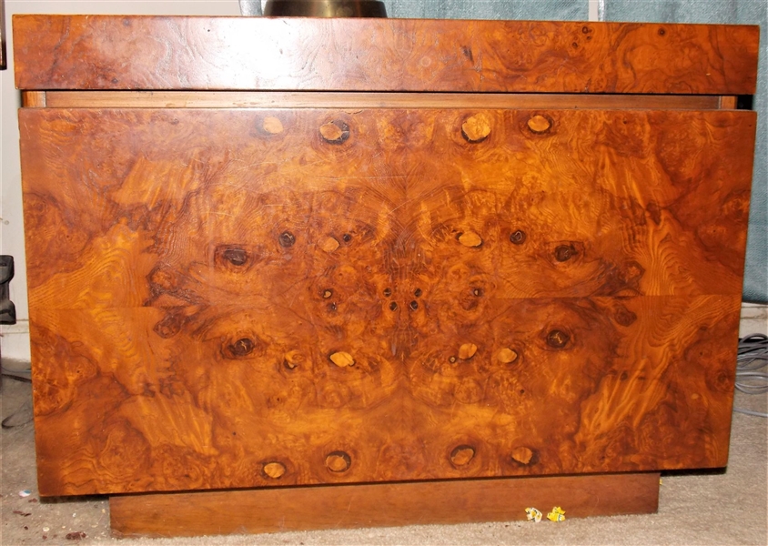 Lane Furniture Burl Walnut Finished Night Stand  -with 1 Deep Drawer and Pull Out Surface -  Measures 19 1/2" tall 26" by 17 
