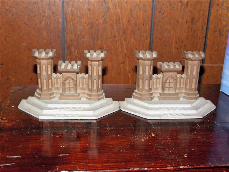 Pair of Egypt 1943 Metal Book Ends - Measuring 4" Tall 