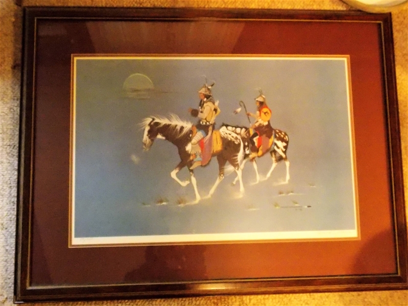 David Williams Horse Print Artist Signed and Numbered 80/650- Measures - 25" by 34" 